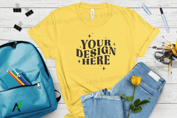 Back to School Bella Canvas Mockup - 087: Elevating Your T-Shirt Design Workflow