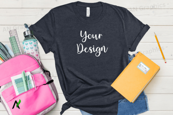 Mastering T-Shirt Design with the Back to School Bell Canvas Mockup - 053