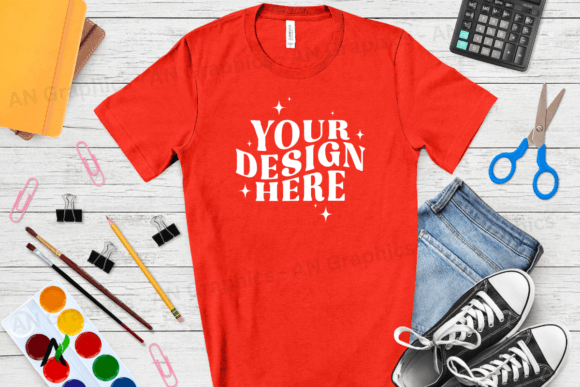 Mastering T-Shirt Design with the Back to School Bella Canvas Mockup 075