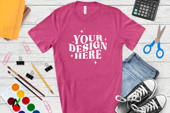 Mastering T-Shirt Design with the Back to School Bella Canvas Mockup 048